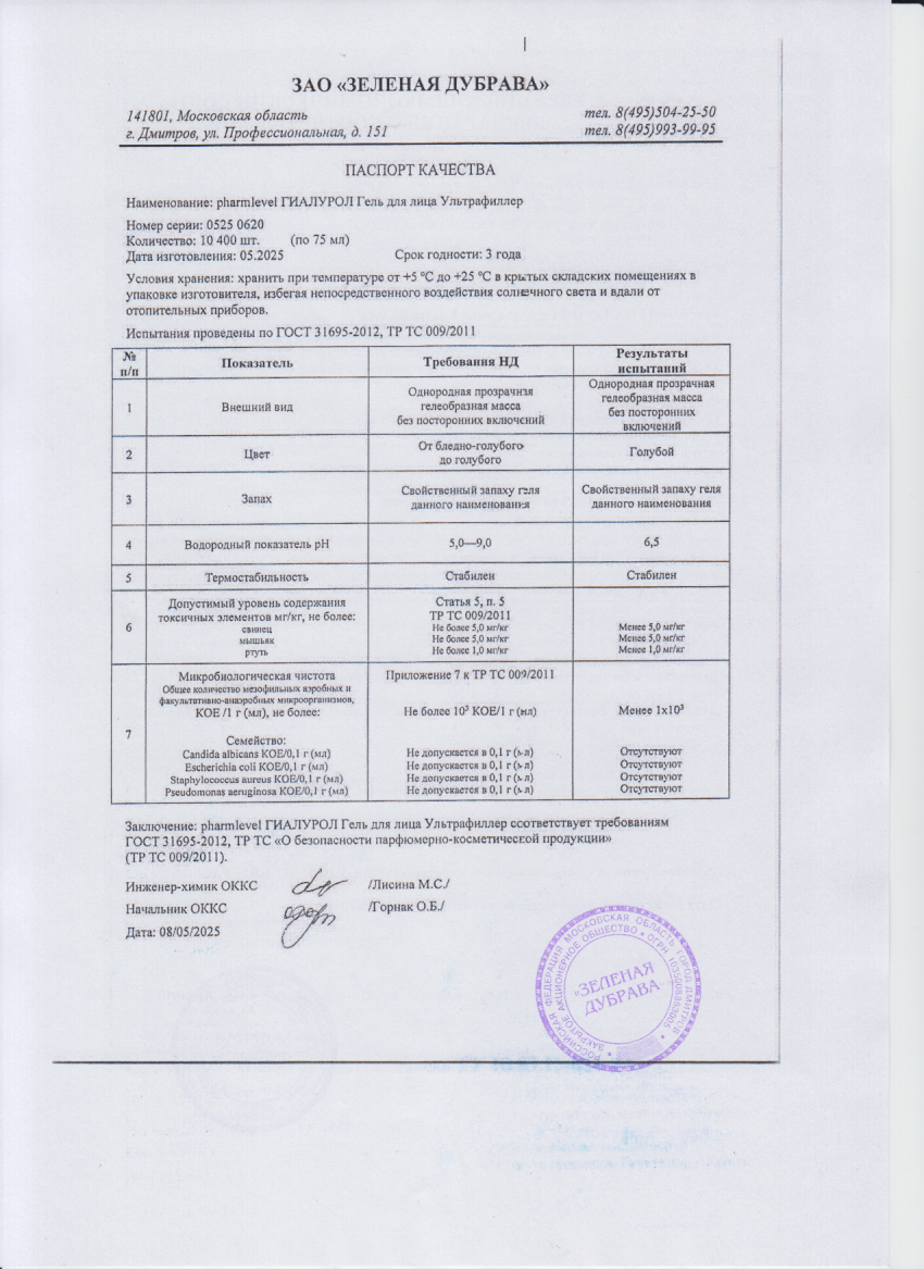 Паспорт №052025